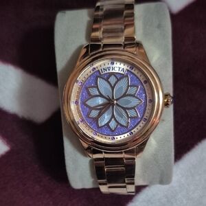 Invicta Women's Gold and Purple Watch